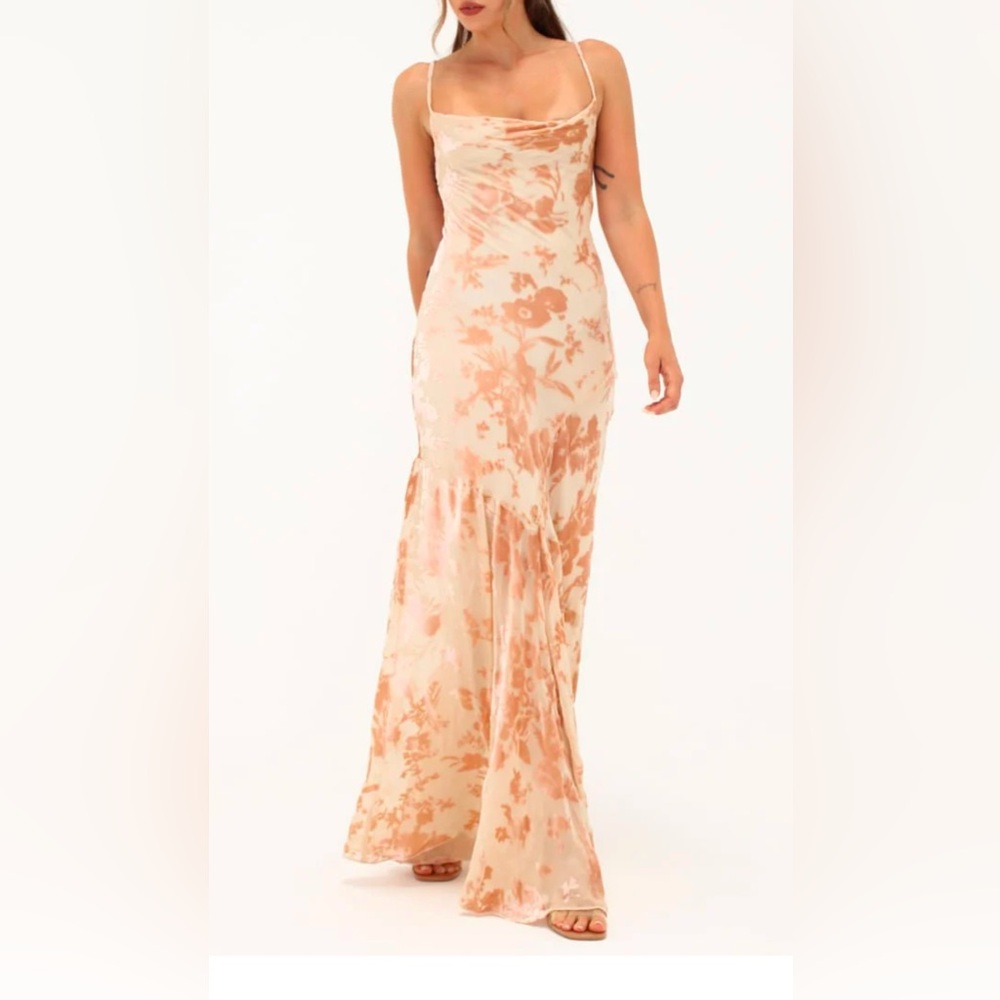 Rumored Santeria Maxi Dress Blush Devore
